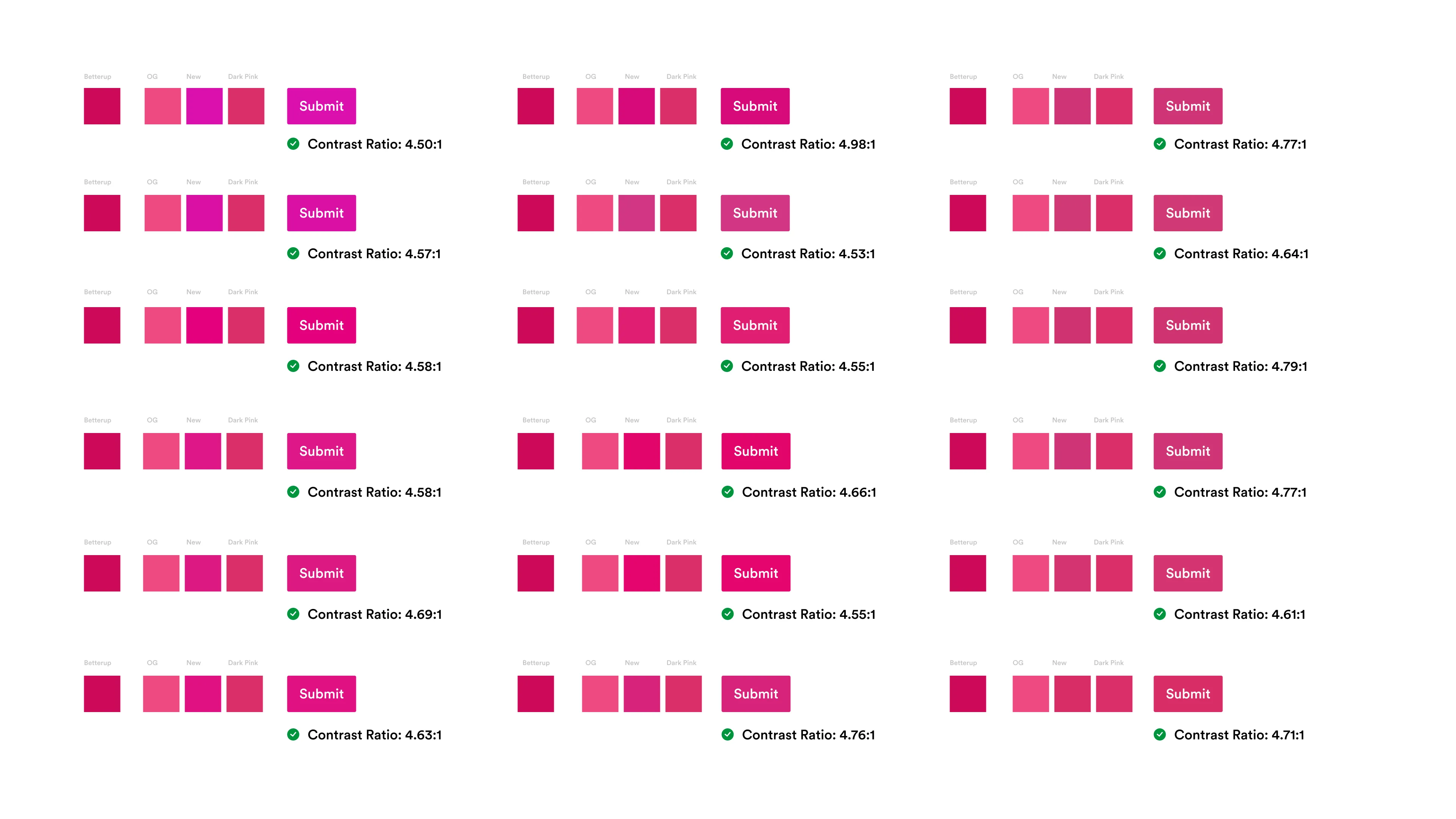 Color explorations from the brand team