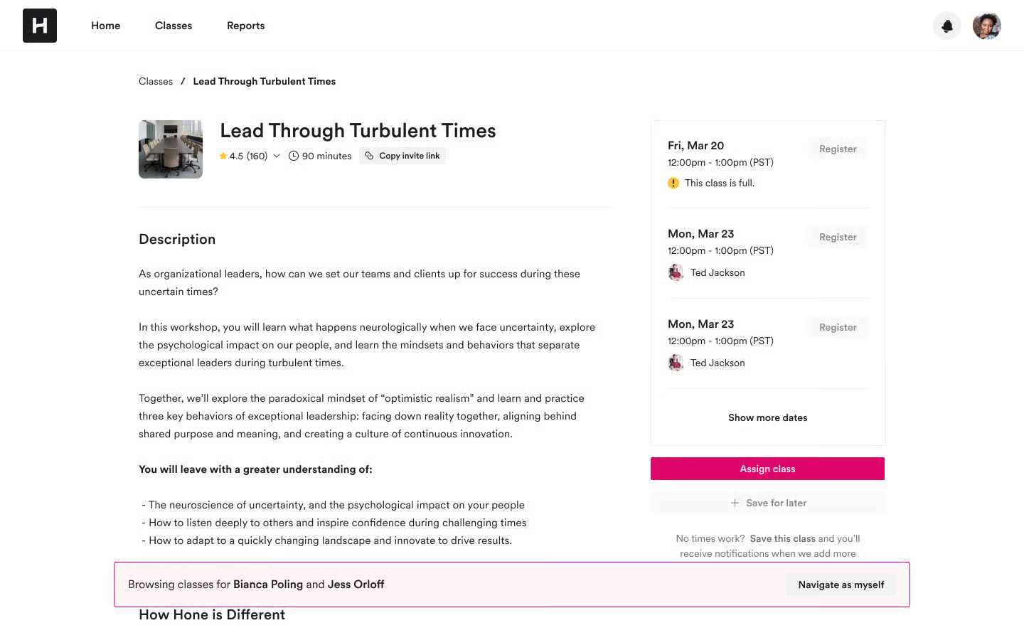 A mid-fid exploration of the assignment flow starting from the catalog
